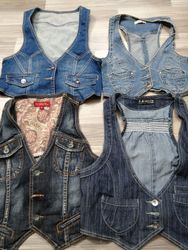 #110 Ladies Y2K Denim Vests -15