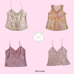Y2K Pink Printed Crop Cami | Retro Festival Top (G..