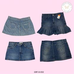 Retro 2000s Denim Mini | Y2K Streetwear Party Skir..