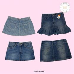Y2K Blue Denim Mini Skirt | Vintage 00s Clubwear A..