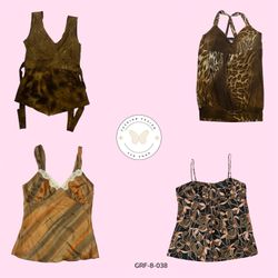Y2K Ribbed Brown Cami | 2000s Casual Streetwear St..