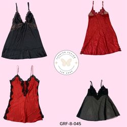 2000s Y2K Red & Black Satin Dress – Minimalist Gru..