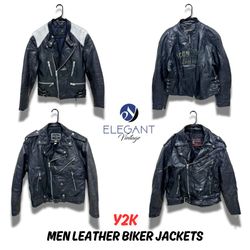 Y2K Men Leather Biker Jackets - EV0164