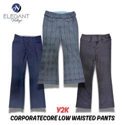 Y2K Corporatecore Low Waisted Pants - EV0193
