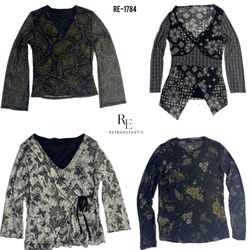 Magliette a manica lunga in mesh mix grunge Y2K (R..