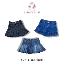 Saia Mini de Denim Vintage Y2K