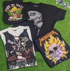 Camisetas com estampas de esqueleto