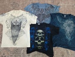CR4826 ヴィンテージ スカル Tシャツ