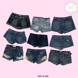 Vintage Y2K Verwaschene Denim Mini-Shorts – 2000er..