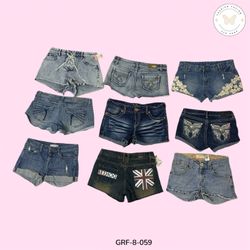 Y2K Denim Cutoff Mini-Shorts – Retro 2000er Club- ..