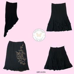 Y2K Vintage Black Poly Skirt – Retro Aesthetic Cla..