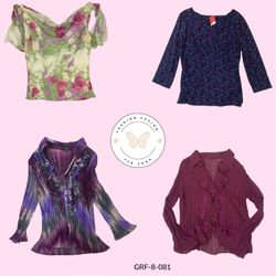 Authentic Y2K Purple Printed Long Sleeve Top – Vin..
