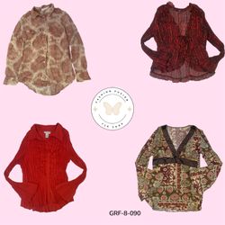 Bold Red Printed Short Sleeve Shirt – Y2K Vintage ..