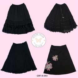 Y2K Vintage Black Cotton Skirt – Soft & Stylish Re..