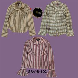 Y2k cotton long sleeves blouse (GRV-8-102)