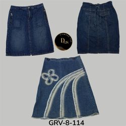 Y2k denim midi skirt (GRV-8-114)