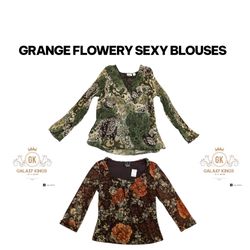 Grange Vibes Flowery Sexy Blouses