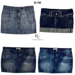 Y2K Britney Era Denim Mini Skirts (RE-1790)