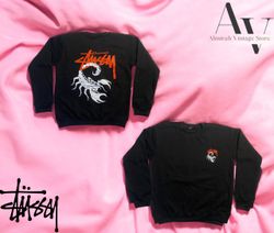Stussy rework style scorpion sweatshirts