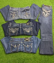 Flap style fashion jeans