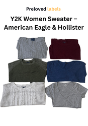 Y2K Women’s Sweater – American Eagle, Hollister,Bu..