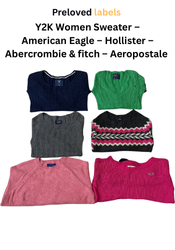 Y2K Women’s Sweater– American Eagle – Hollister – ..