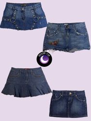 Y2K Retro Denim Micro Mini skirts (M-515)