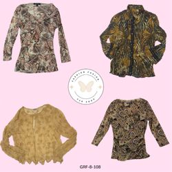 Y2K Black Long Sleeve Blouse – Retro Vintage Top (..