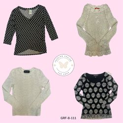 Retro Y2K Black & White Print Blouse – Aesthetic T..