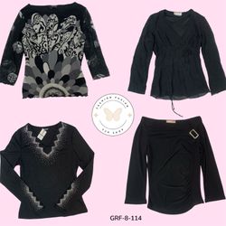 Vintage Y2K Black Long Sleeve Poly Blouse – Retro ..