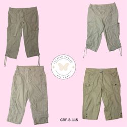 Pantaloni Capri Cargo Vintage Y2K – Utilità Crema ..