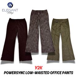 Y2K Power Sync Low Waisted Office Pants - EV0219