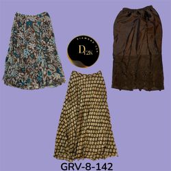 Y2k brown poly skirt (GRV-8-142)