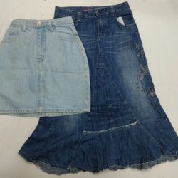 IQ0436 Y2k Throwback Denim Skirts