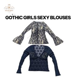 Gothic Girls Sexy Long Sleeve Blouses