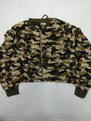 IQ0441 Y2k Camo Zipper Blouse