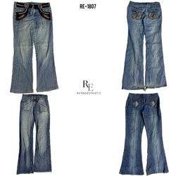 Jean en denim unique Y2K IT Girl (RE-1807)