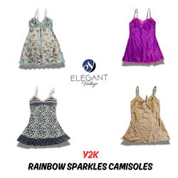 Y2K Brillantes Arcoíris Camisetas de Tirantes - EV..