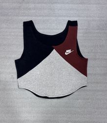 Upcycled Nike Vintage Tri-Colour Patchwork Tanktop