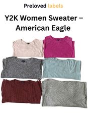 Y2K レディースセーター – American Eagle, バンドル – (wcv:385)