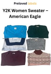 Y2K Women’s Sweater – American Eagle, Bundle – (wc..