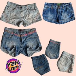 Shorts en denim uniques Y2K