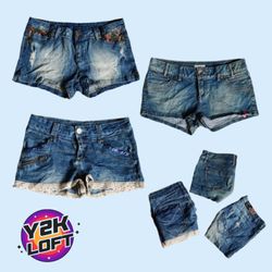 Shorts en denim Y2K Cyber Girl Era