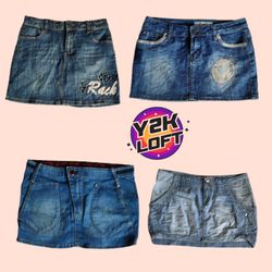 Jupes mini en denim best-sellers Y2K