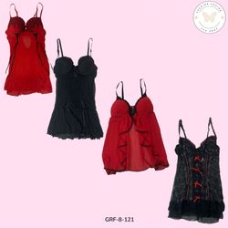 Raro Vestido Babydoll Preto e Vermelho Y2K – Estét..