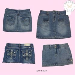 Saia Mini em Jeans Desgastado Vintage Y2K – Estilo..