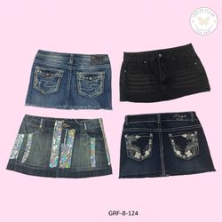 Saia Mini de Jeans Azul Autêntica Y2K – Moda Icôni..