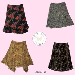 Y2K Printed Maxi Skirt – Retro 2000s Style, Trendy..