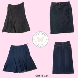 Y2K Denim Long Skirt – Vintage 2000s Retro Style (..