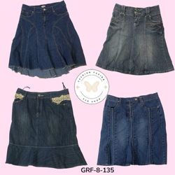 Trendy Y2K Denim Midi Skirt – Classic Long Length ..